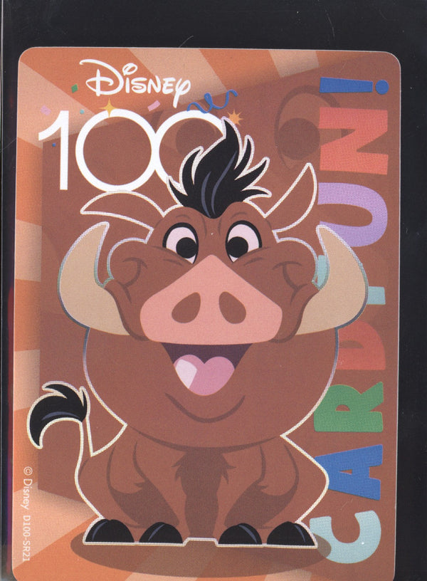 Pumbaa 2023 Card fun Disney 100 Joyful D100-SR21