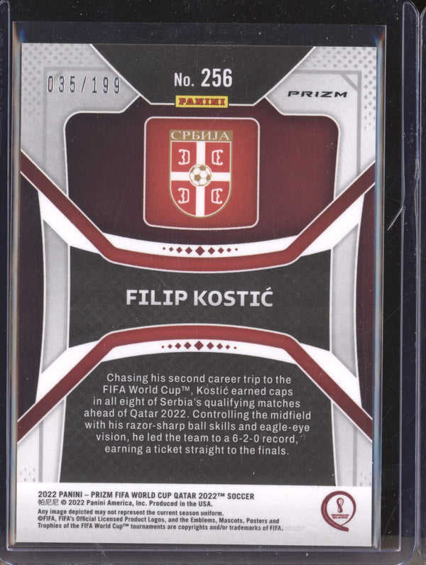 Filip Kostic 2022 Panini Prizm World Cup  256 Purple 35/199