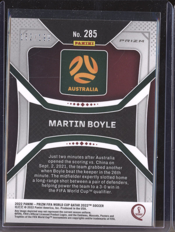 Martin Boyle 2022 Panini Prizm World Cup  285 Purple RC 152/199