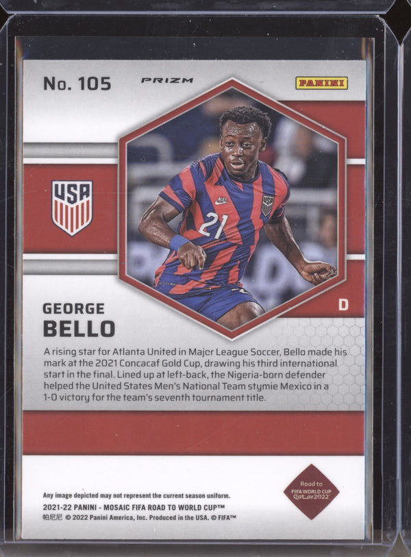 George Bello 2022 Panini Mosaic RTWC 105 Silver RC