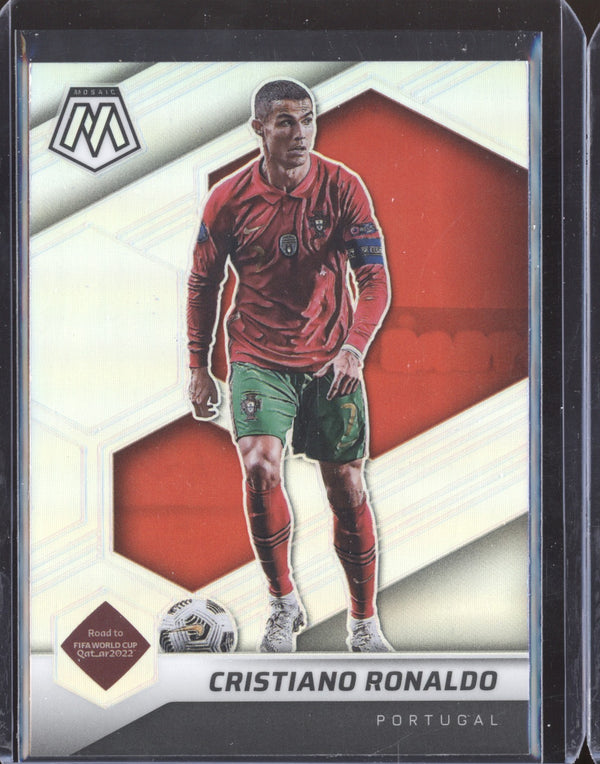 Cristiano Ronaldo 2022 Panini Mosaic RTWC 114 Silver RC