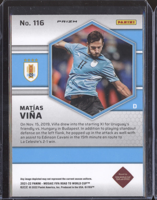 Matias Vina 2022 Panini Mosaic RTWC 116 Silver RC