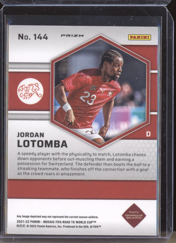 Jordan Lotomba 2022 Panini Mosaic RTWC 144 Silver RC