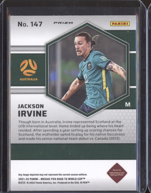 Jackson Irvine 2022 Panini Mosaic RTWC 147 Silver RC