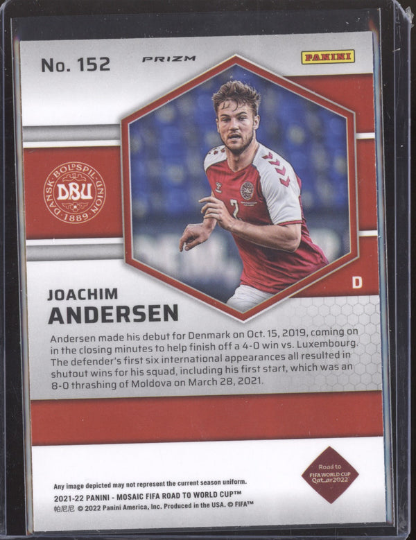 Joachim Andersen 2022 Panini Mosaic RTWC 152 Silver RC