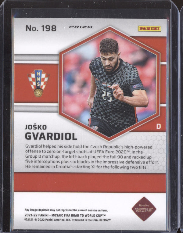 Josko Gvardiol 2022 Panini Mosaic RTWC 198 Silver RC