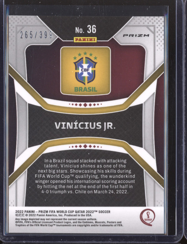 Vinicius Jr 2022 Panini Prizm World Cup  36 Red 265/399