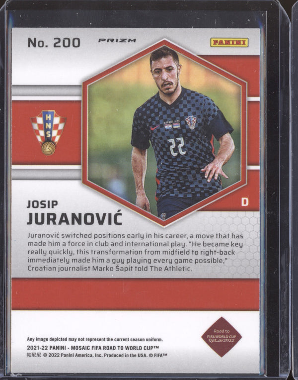 Josip Juranovic 2022 Panini Mosaic RTWC 200 Silver RC