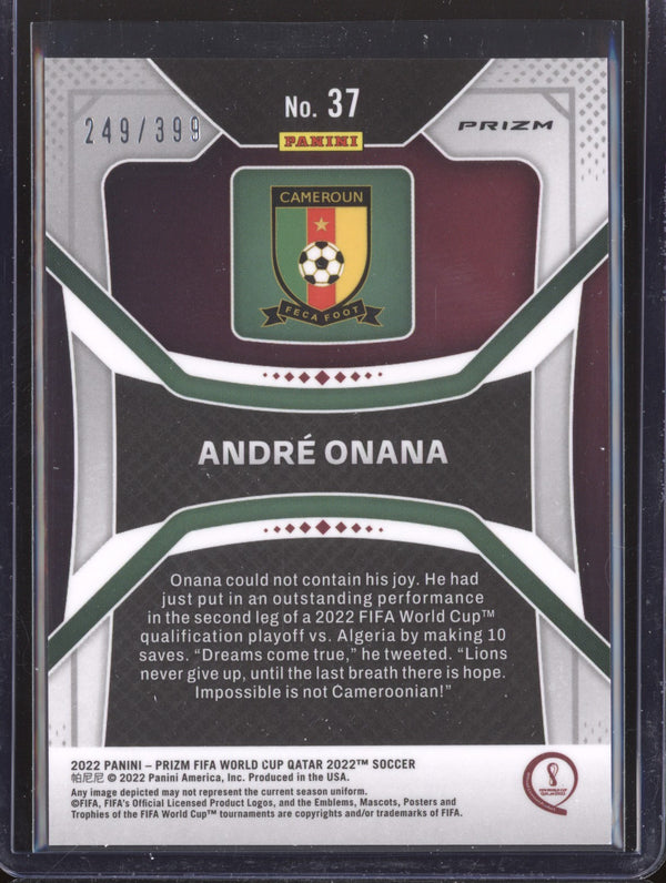 Andre Onana 2022 Panini Prizm World Cup  37 Red 249/399