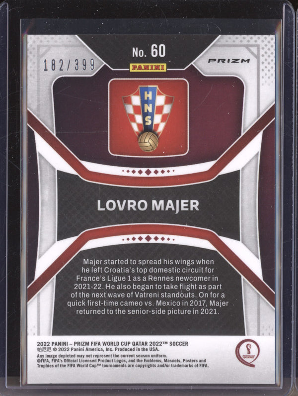 Lovro Majer 2022 Panini Prizm World Cup  60 Red RC 182/399