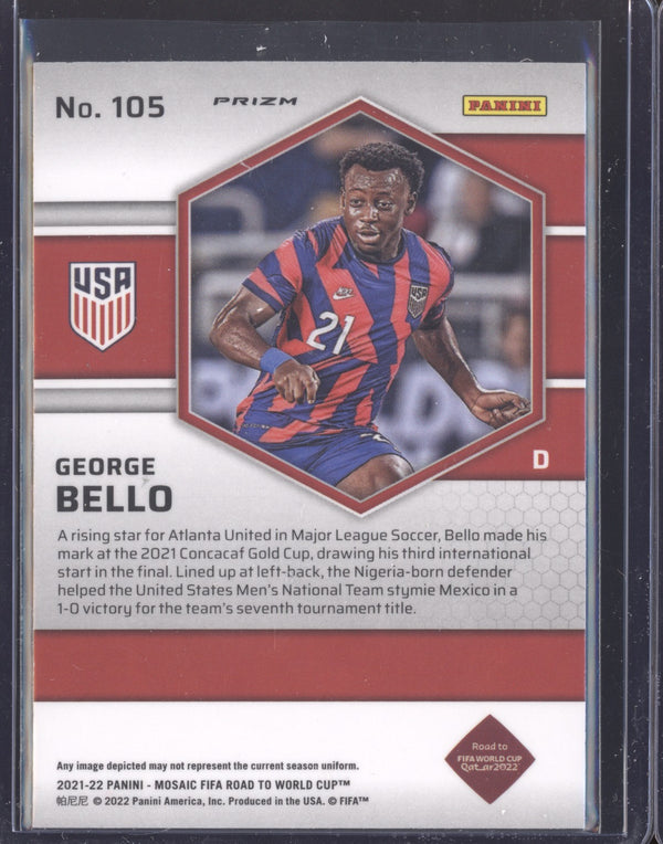 George Bello 2022 Panini Mosaic RTWC 105 Red RC