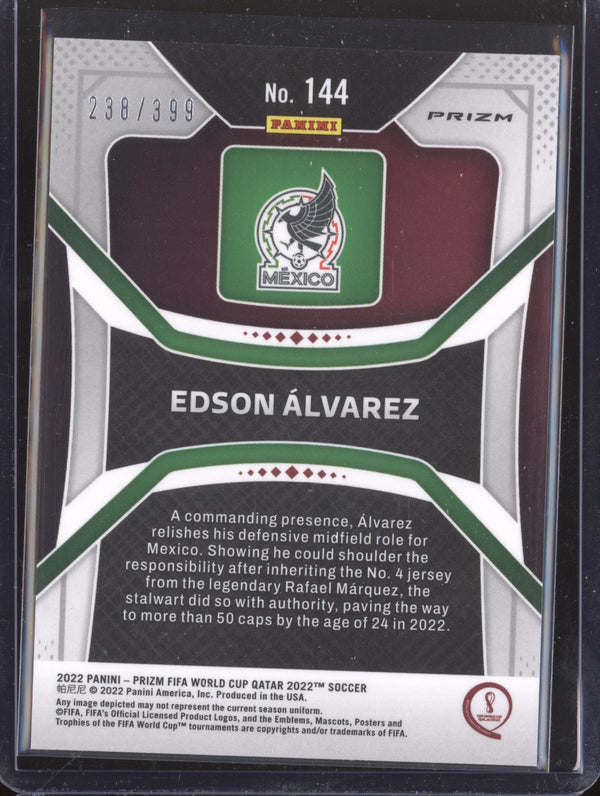 Edson Alvarez 2022 Panini Prizm World Cup  144 Red 238/399