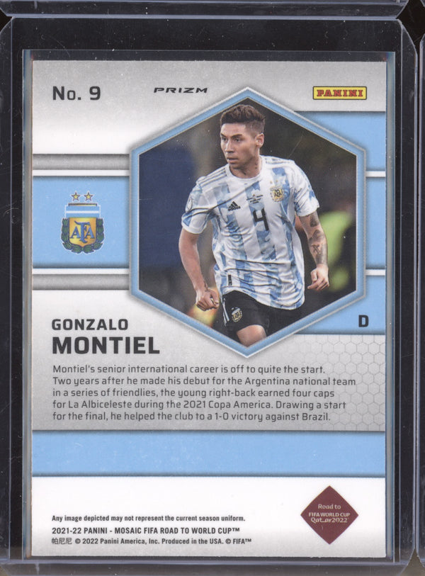 Gonzalo Montiel 2022 Panini Mosaic RTWC 9 Silver RC