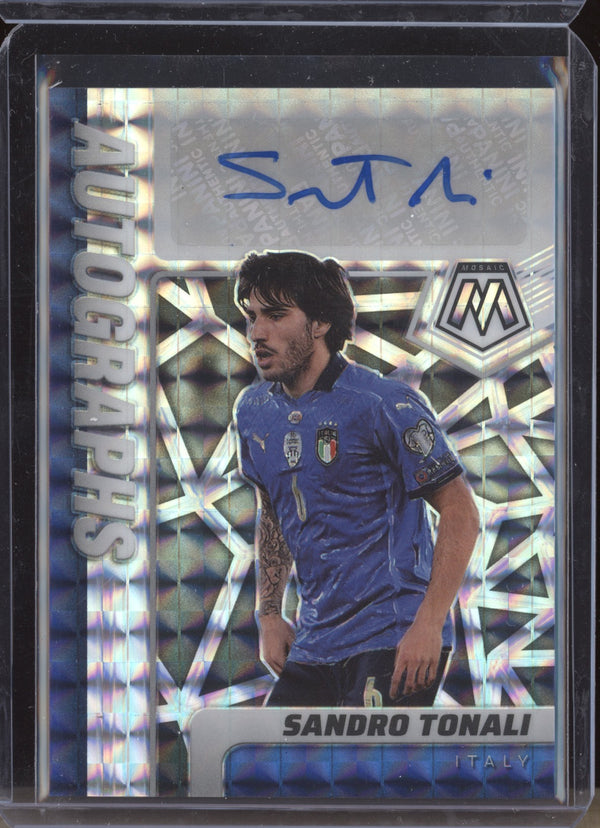 Sandro Tonali 2022 Panini Mosaic RTWC A-ST Autographs