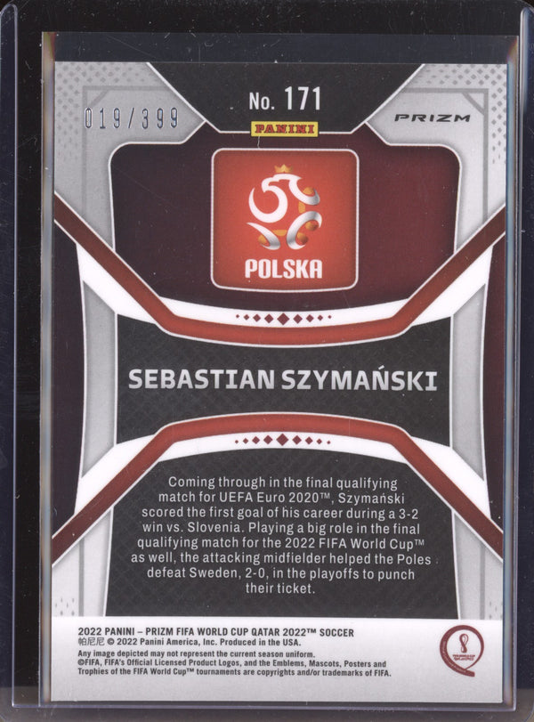 Sebastian Szymanski 2022 Panini Prizm World Cup  171 Red - Jersey Number 19/399