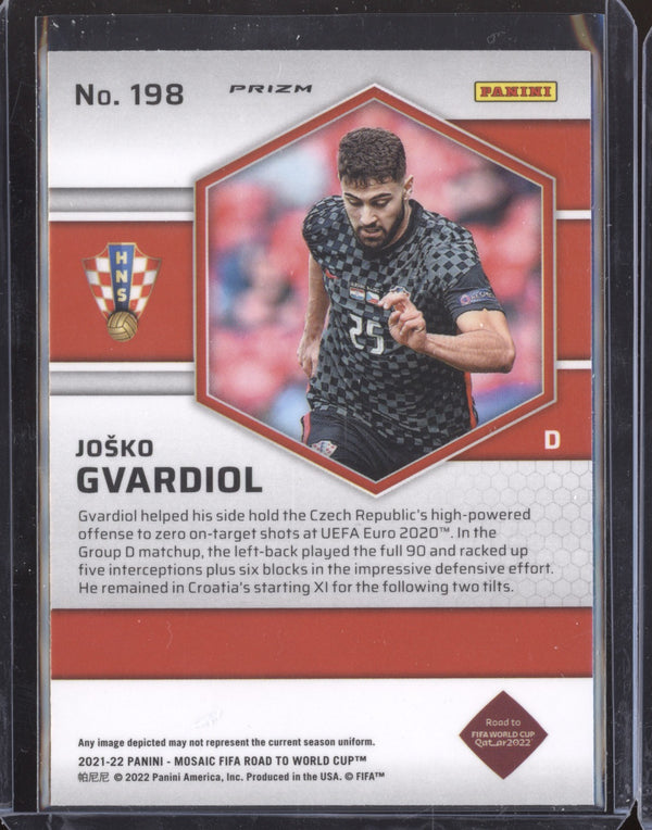 Josko Gvardiol 2022 Panini Mosaic RTWC 198 Red RC