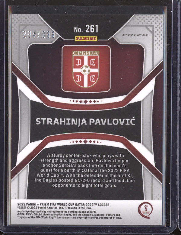 Strahinja Pavlovic 2022 Panini Prizm World Cup  261 Red RC 284/399