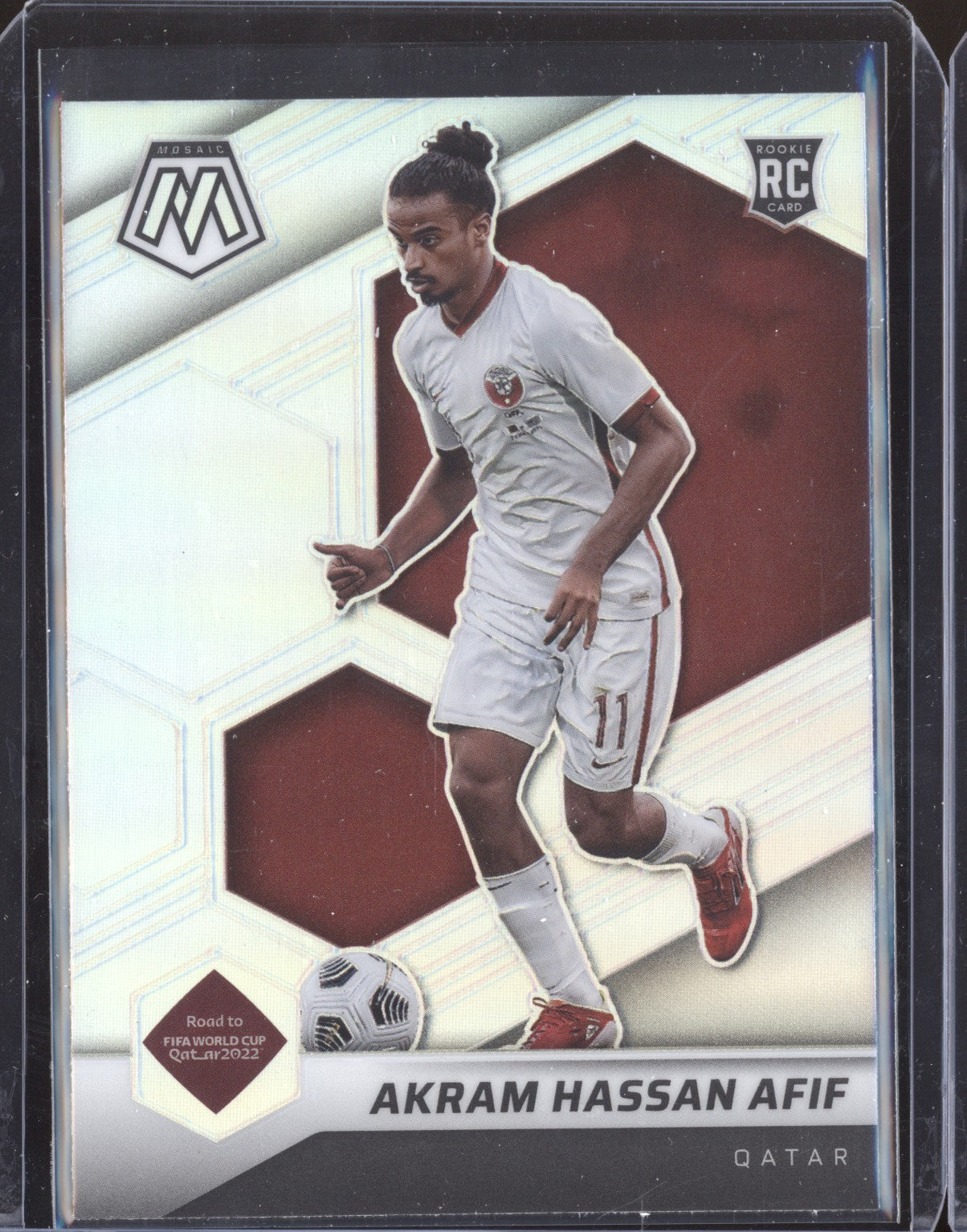 Akram Hassan Afif 2022 Panini Mosaic RTWC 70 Silver RC