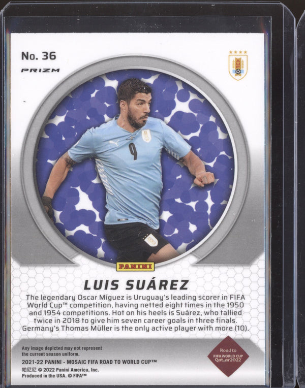 Luis Suarez 2022 Panini Mosaic RTWC 36 International Men of Mastery Mosaic