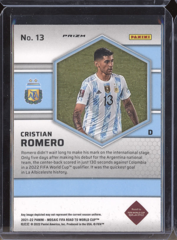 Cristian Romero 2022 Panini Mosaic RTWC 13 Mosaic