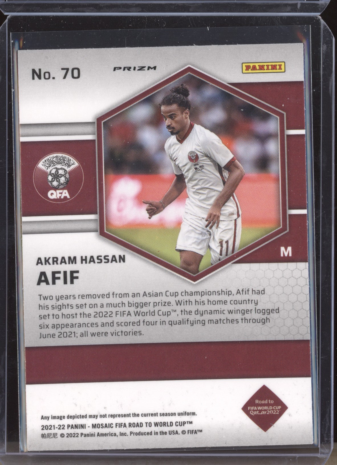 Akram Hassan Afif 2022 Panini Mosaic RTWC 70 Mosaic RC