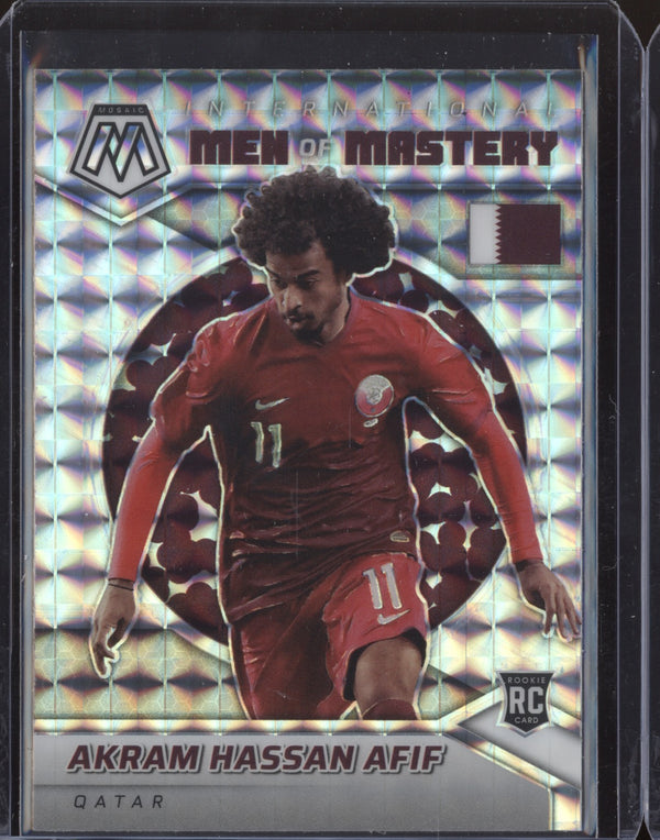 Akram Hassan Afif 2022 Panini Mosaic RTWC 31 International Men of Mastery Mosaic RC