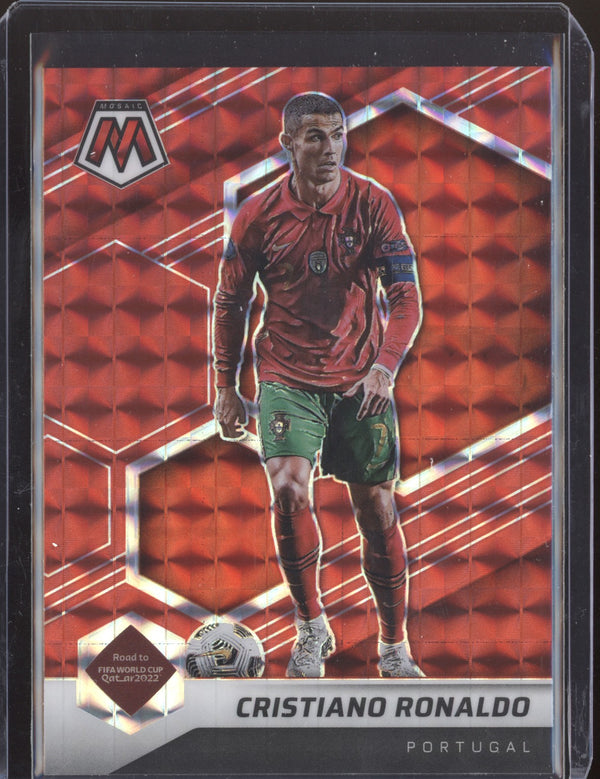 Cristiano Ronaldo 2022 Panini Mosaic RTWC 114 Red