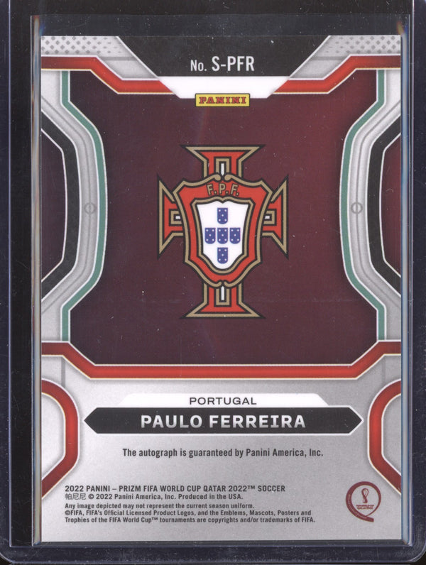 Paulo Ferreira 2022 Panini Prizm World Cup  S-PFR Signatures