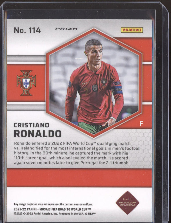 Cristiano Ronaldo 2022 Panini Mosaic RTWC 114 Red