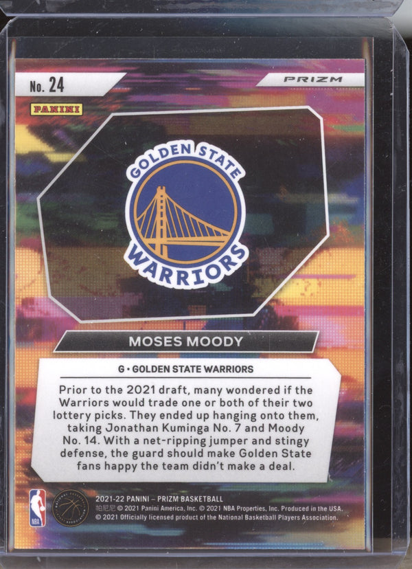 Moses Moody 2021-22 Panini Prizm 24 Instant Impact Silver RC