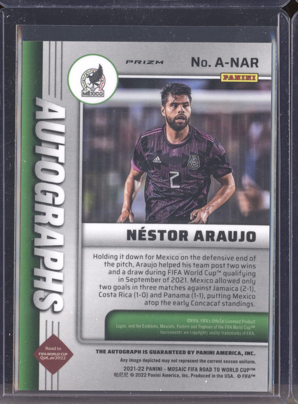 Nestor Araujo 2022 Panini Mosaic RTWC A-NAR Autographs