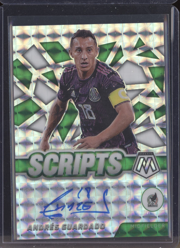 Andres Guardado 2022 Panini Mosaic RTWC S-AGU Scripts Auto