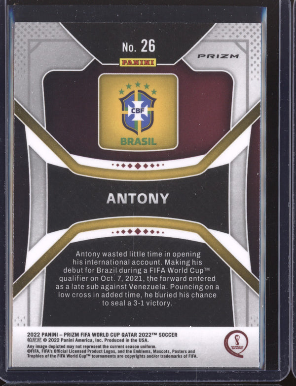 Antony 2022 Panini Prizm World Cup  26 Hyper