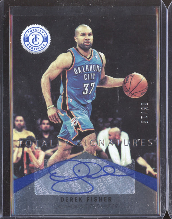 Derek Fisher 2012-13 Panini Totally Certified  64 Totally Signatures Blue 06/15