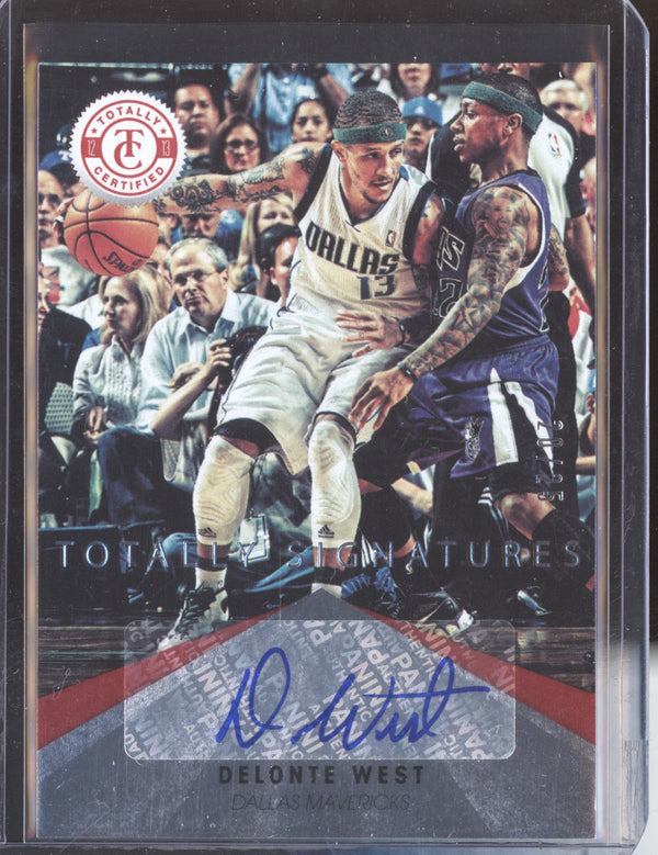 Delonte West 2012-13 Panini Totally Certified  58 Totally Signatures Red 20/25