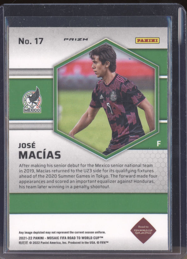 Jose Macias 2022 Panini Mosaic RTWC 17 Silver RC