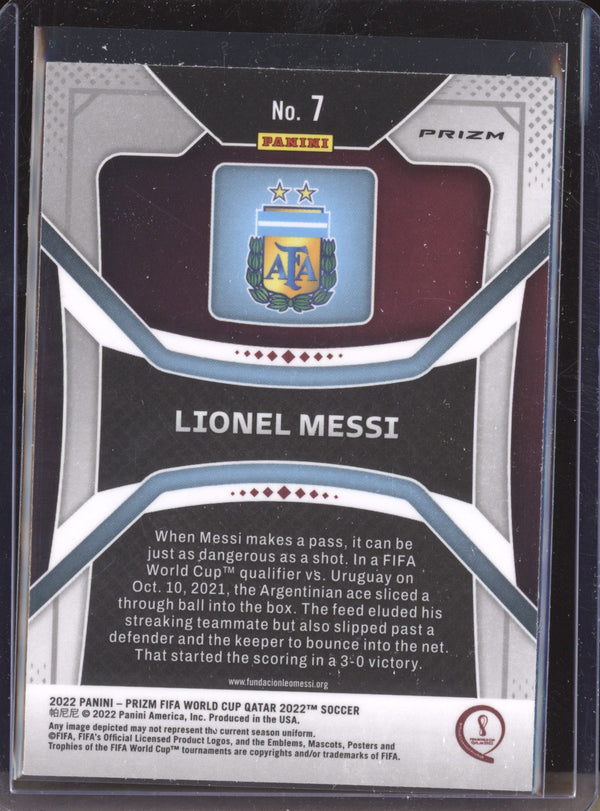 Lionel Messi 2022 Panini Prizm World Cup  7 Silver