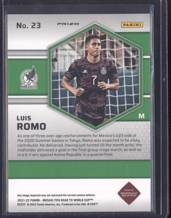 Luis Romo 2022 Panini Mosaic RTWC 23 Red RC