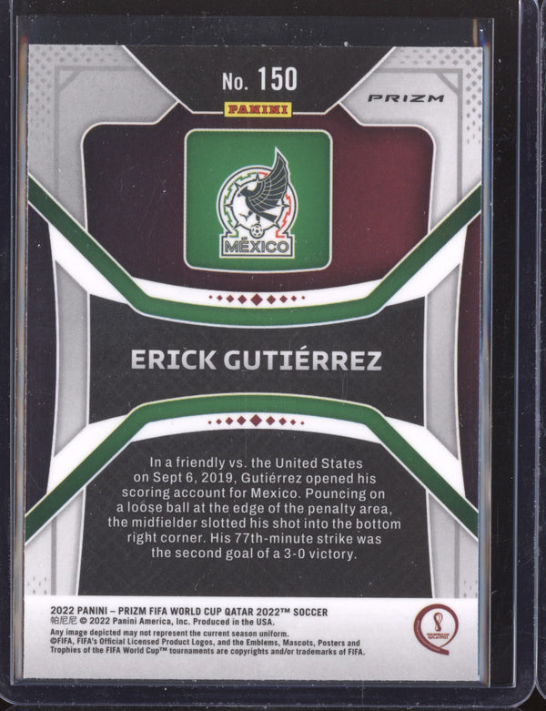 Erick Gutierrez 2022 Panini Prizm World Cup  150 Ice RC