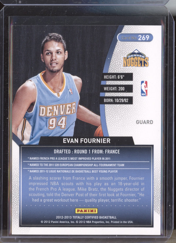 Evan Fournier 2012-13 Panini Totally Certified  269 Totally Blue RC 172/299