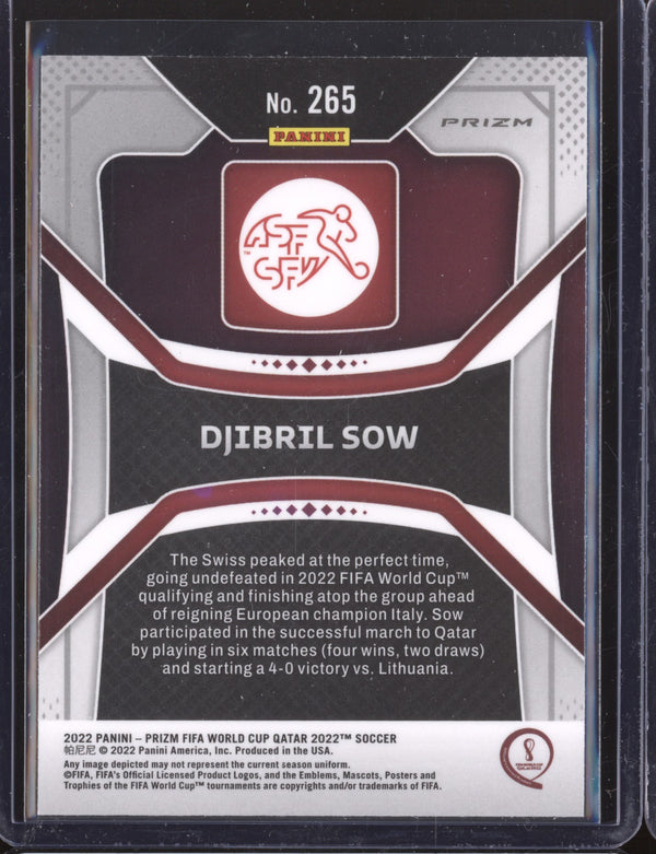 Djibril Sow 2022 Panini Prizm World Cup  265 Pink