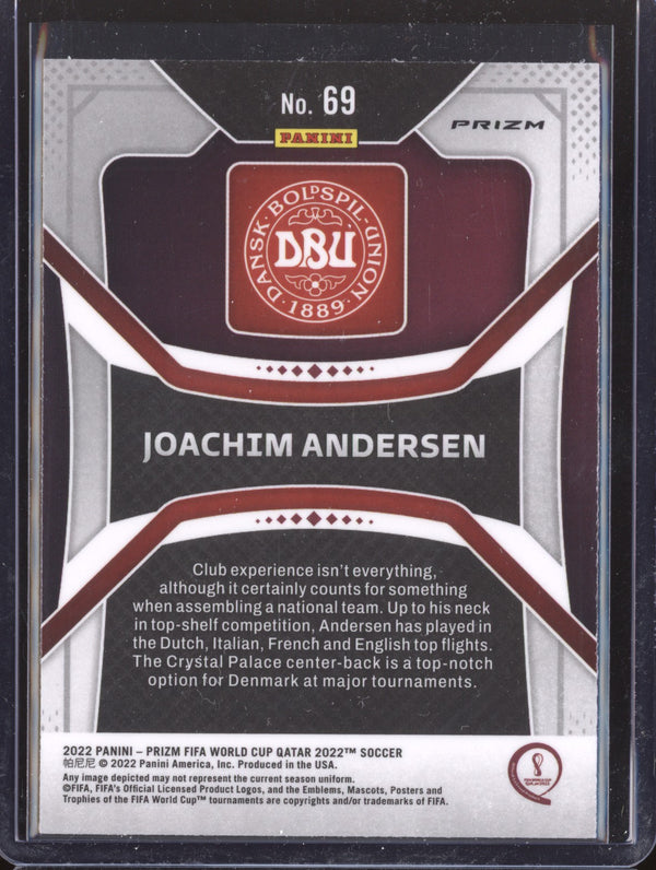 Joachim Andersen 2022 Panini Prizm World Cup  69 Pink RC