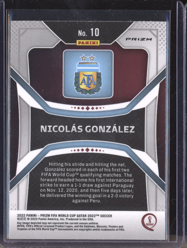 Nicolas Gonzalez 2022 Panini Prizm World Cup  10 Pink