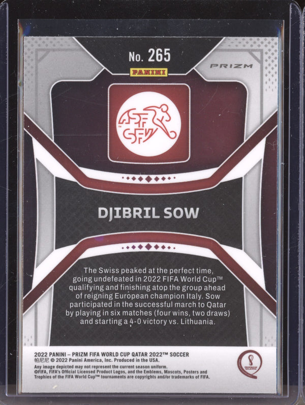 Djibril Sow 2022 Panini Prizm World Cup  265 Pink