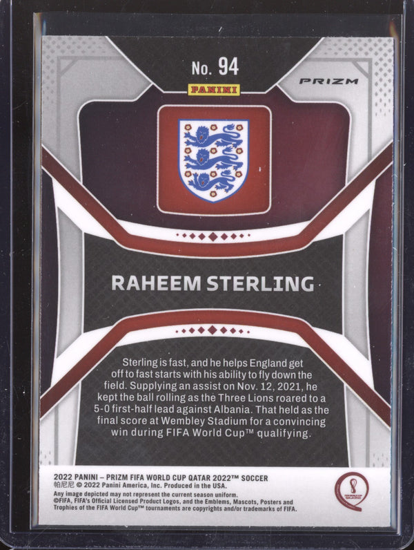 Raheem Sterling 2022 Panini Prizm World Cup  94 Pink