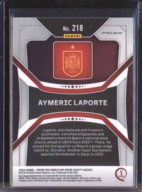 Aymeric Laporte 2022 Panini Prizm World Cup  218 Pink