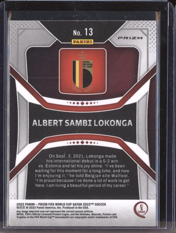 Albert Sambi Lokonga 2022 Panini Prizm World Cup  13 Silver RC