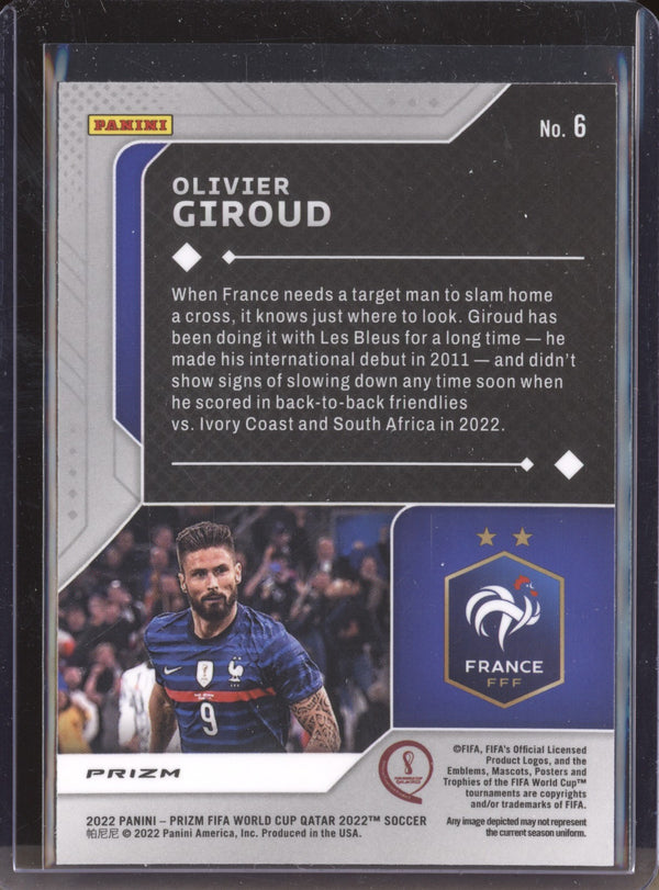 Olivier Giroud 2022 Panini Prizm World Cup  6 Silver Scorers Club