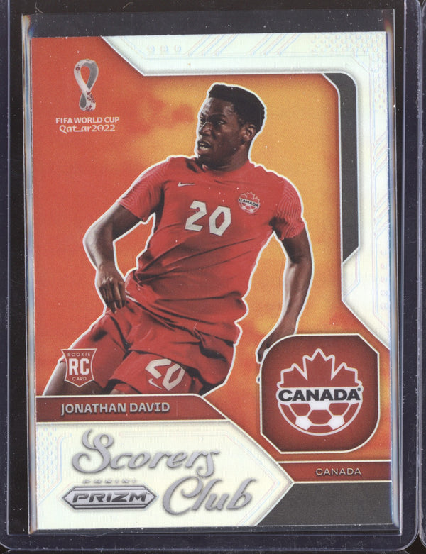 Jonathan David 2022 Panini Prizm World Cup  13 Silver Scorers Club RC