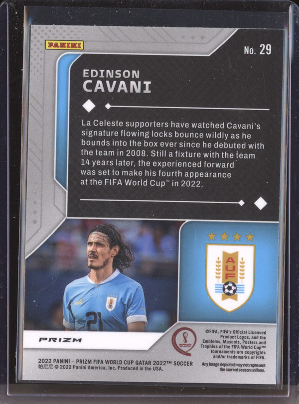 Edinson Cavani 2022 Panini Prizm World Cup  29 Silver Scorers Club